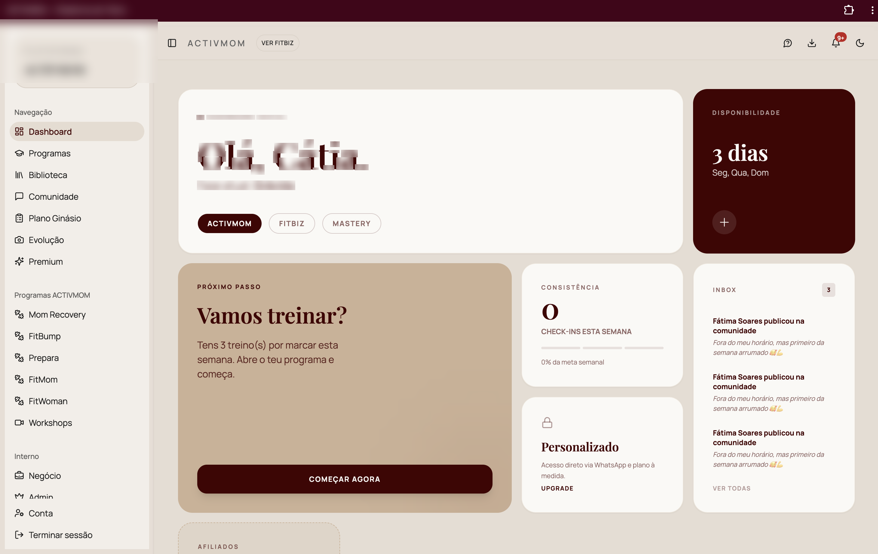 Dashboard de Programas de Fitness