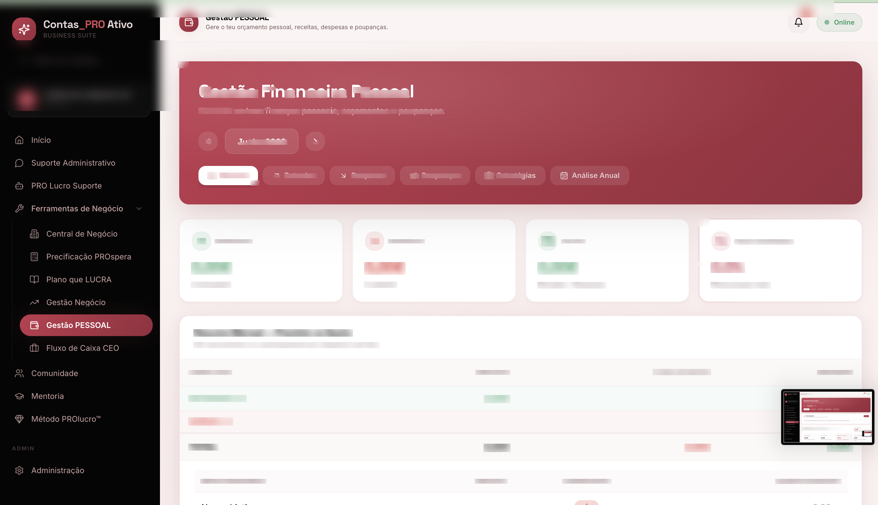 Relatórios de Performance Financeira