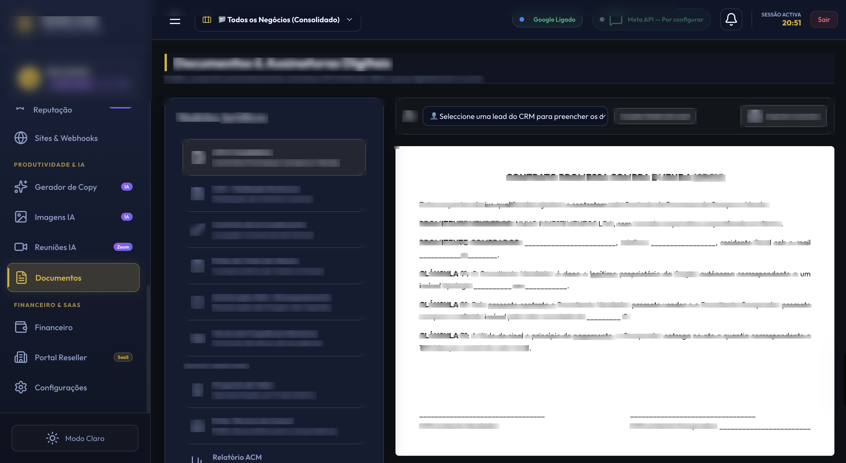 Histórico de Atividades e Logs