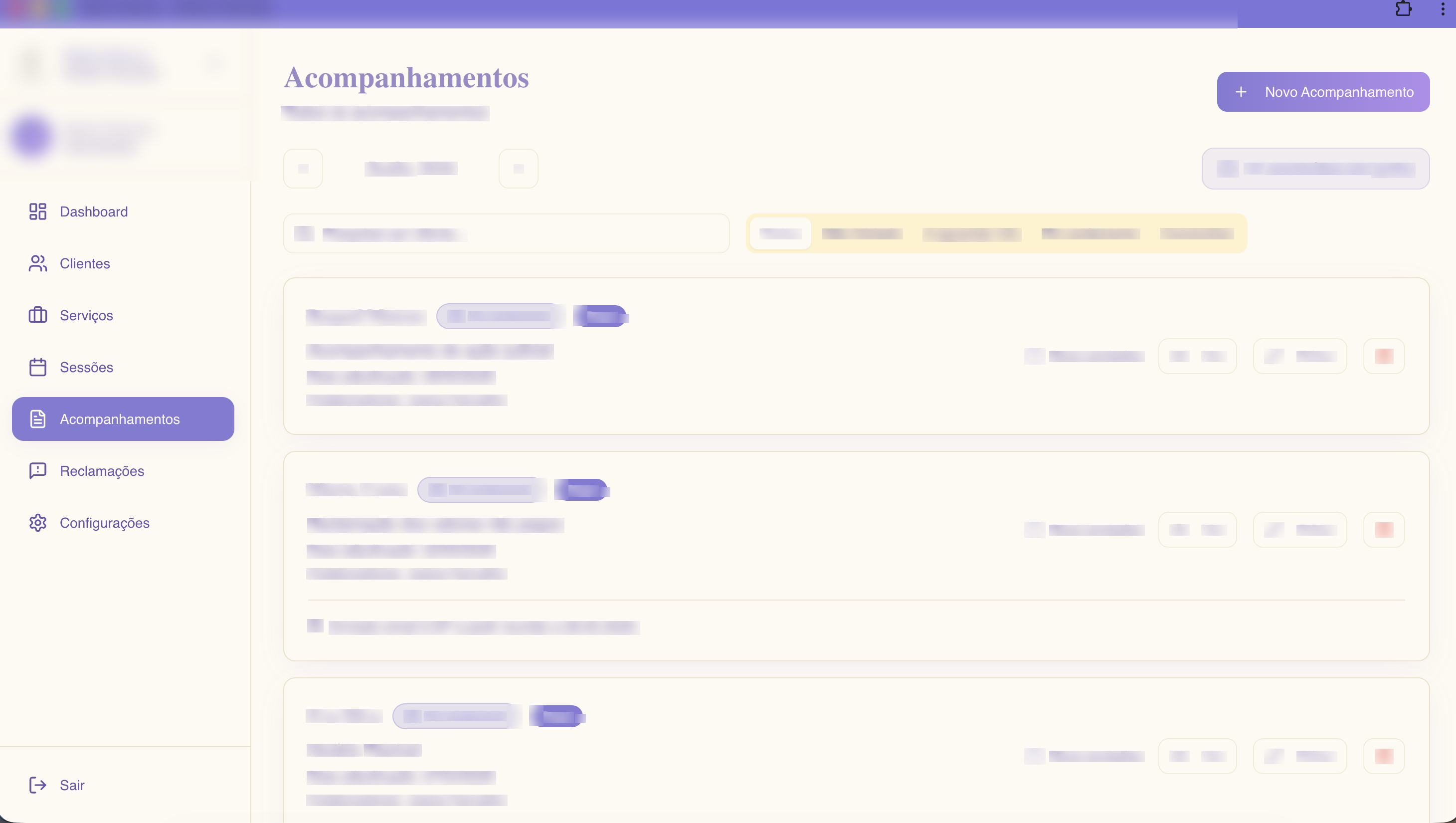 Painel de Acompanhamento Mensal e Notas