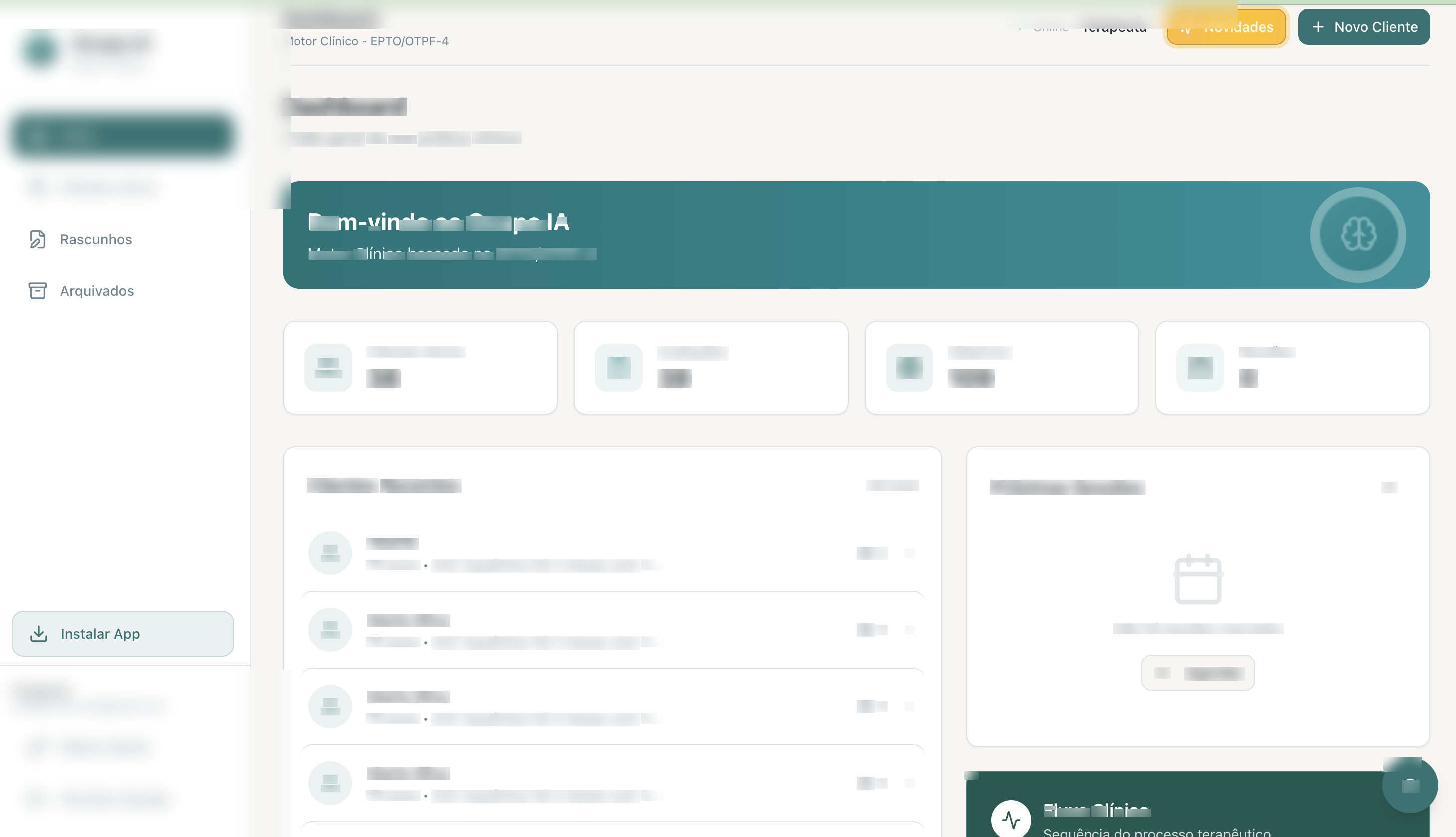 Dashboard de Terapia Ocupacional